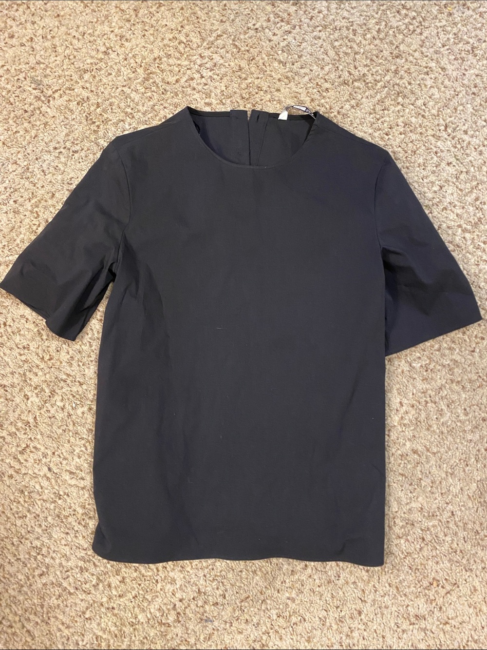 Zara Black Women's Top with Branded Neck Tag